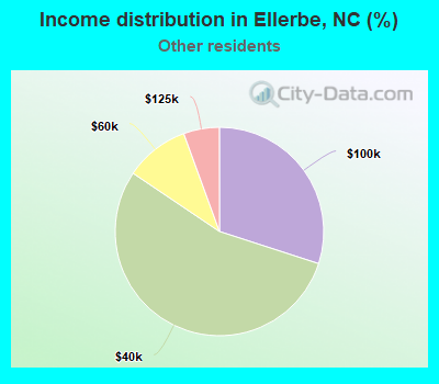 Income distribution in Ellerbe, NC (%)