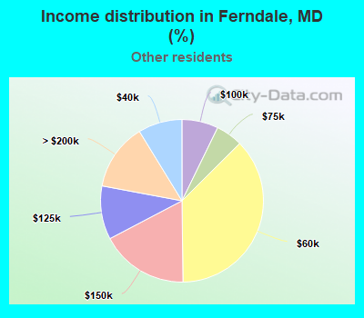 Income distribution in Ferndale, MD (%)