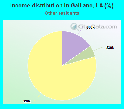 Income distribution in Galliano, LA (%)