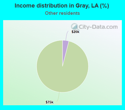 Income distribution in Gray, LA (%)