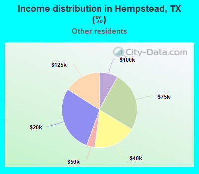 Income distribution in Hempstead, TX (%)