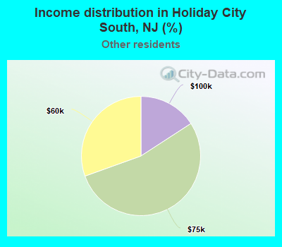 Income distribution in Holiday City South, NJ (%)