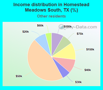 Income distribution in Homestead Meadows South, TX (%)