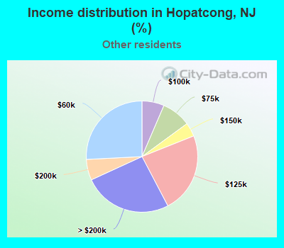 Income distribution in Hopatcong, NJ (%)