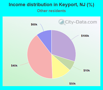 Income distribution in Keyport, NJ (%)