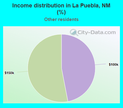 Income distribution in La Puebla, NM (%)