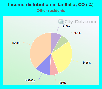 Income distribution in La Salle, CO (%)