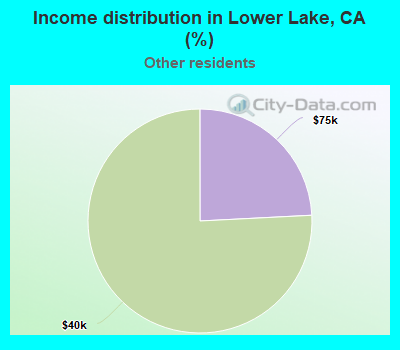 Income distribution in Lower Lake, CA (%)