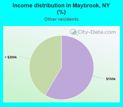 Income distribution in Maybrook, NY (%)