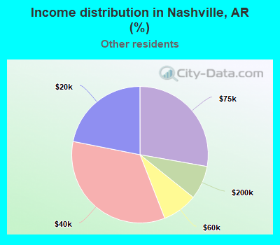 Income distribution in Nashville, AR (%)