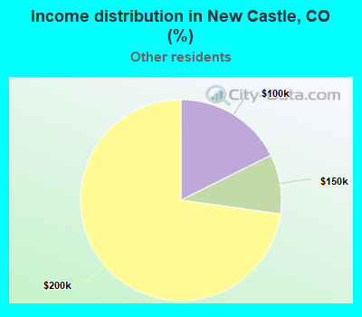 Income distribution in New Castle, CO (%)