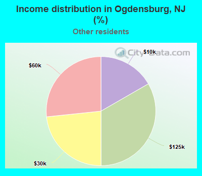 Income distribution in Ogdensburg, NJ (%)