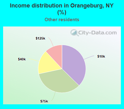 Income distribution in Orangeburg, NY (%)