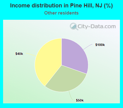 Income distribution in Pine Hill, NJ (%)