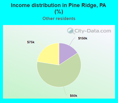 Income distribution in Pine Ridge, PA (%)