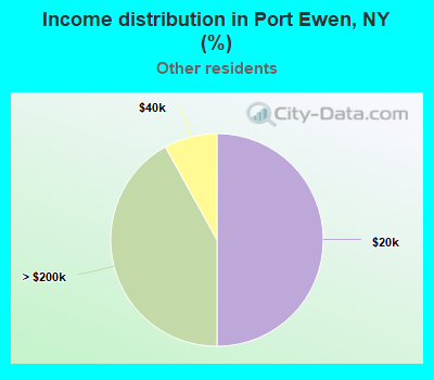 Income distribution in Port Ewen, NY (%)
