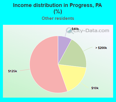 Income distribution in Progress, PA (%)