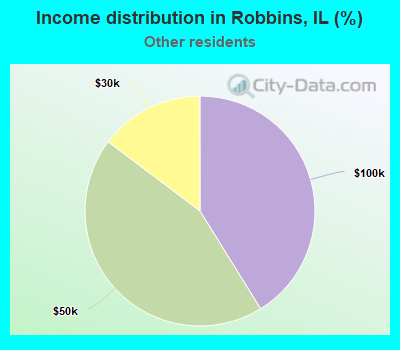 Income distribution in Robbins, IL (%)