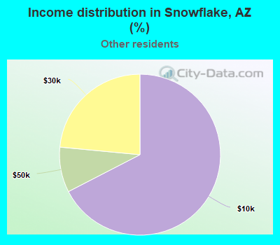 Income distribution in Snowflake, AZ (%)