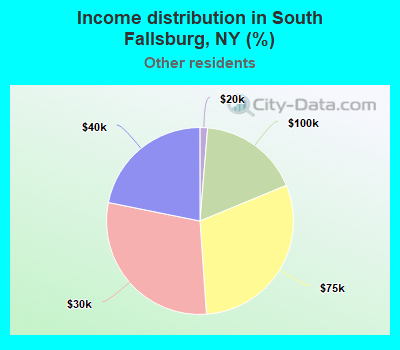 Income distribution in South Fallsburg, NY (%)