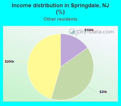 Income distribution in Springdale, NJ (%)