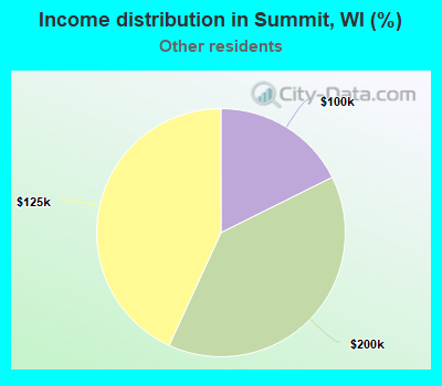 Income distribution in Summit, WI (%)