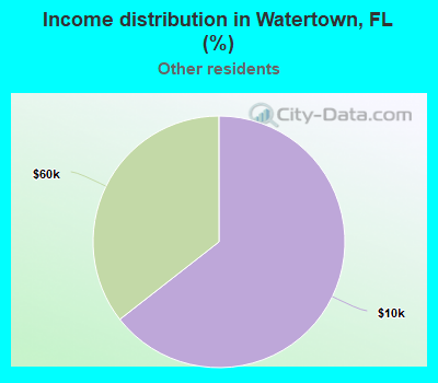 Income distribution in Watertown, FL (%)