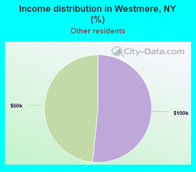 Income distribution in Westmere, NY (%)