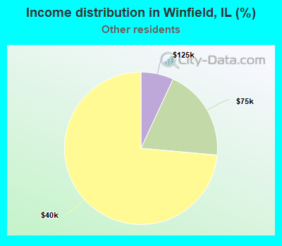 Income distribution in Winfield, IL (%)