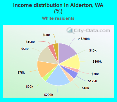 Income distribution in Alderton, WA (%)