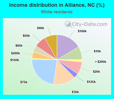 Income distribution in Alliance, NC (%)