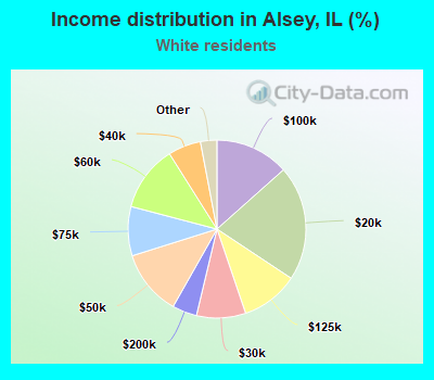 Income distribution in Alsey, IL (%)