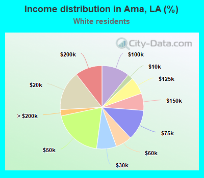 Income distribution in Ama, LA (%)
