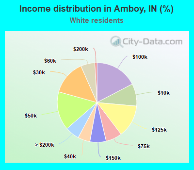 Income distribution in Amboy, IN (%)