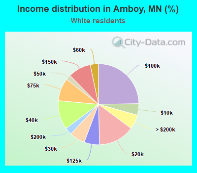 Income distribution in Amboy, MN (%)