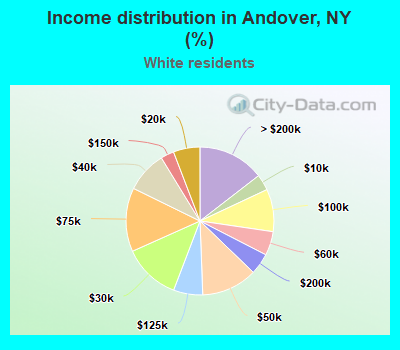 Income distribution in Andover, NY (%)