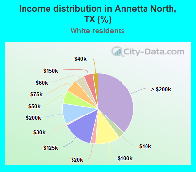 Income distribution in Annetta North, TX (%)