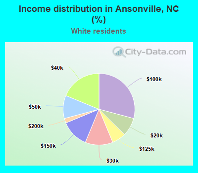 Income distribution in Ansonville, NC (%)