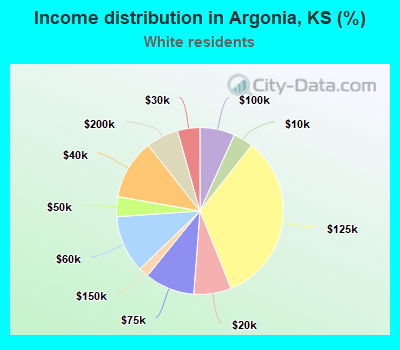 Income distribution in Argonia, KS (%)