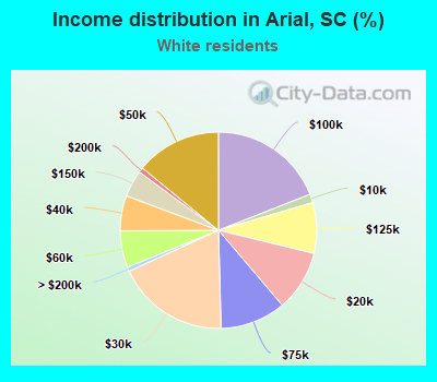 Income distribution in Arial, SC (%)