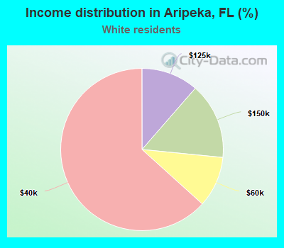 Income distribution in Aripeka, FL (%)