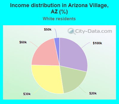 Income distribution in Arizona Village, AZ (%)