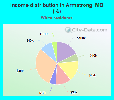 Income distribution in Armstrong, MO (%)