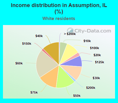 Income distribution in Assumption, IL (%)