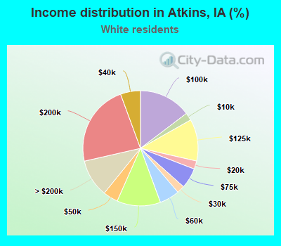 Income distribution in Atkins, IA (%)