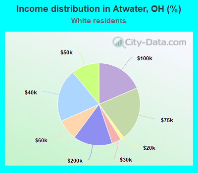 Income distribution in Atwater, OH (%)