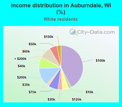 Income distribution in Auburndale, WI (%)