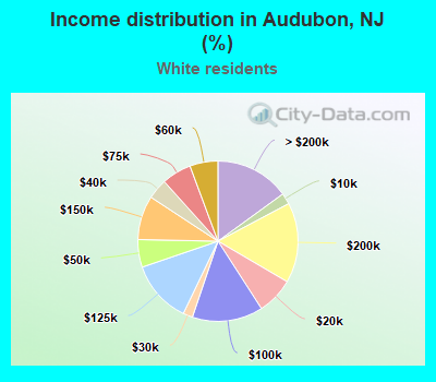 Income distribution in Audubon, NJ (%)
