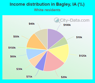 Income distribution in Bagley, IA (%)