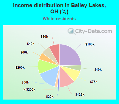Income distribution in Bailey Lakes, OH (%)